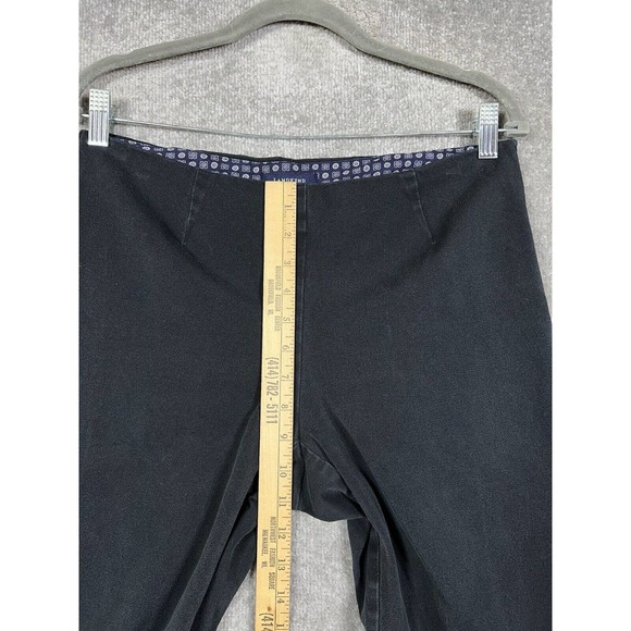 Lands End Straight Leg Ankle Trouser Pants Womens Size 6 Stretch Black Side Zip - Picture 6 of 8